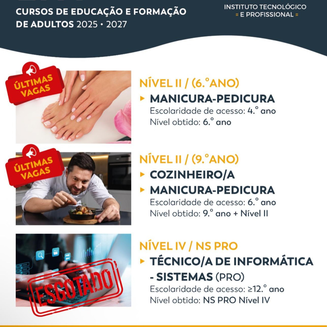 Últimas Vagas | Cursos EFA